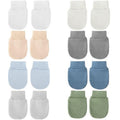 BQUBO Newborn Infant Mittens No Scratch Cotton Elastic Wrist Gloves Hypoallergenic for 0-6 Months Baby Boys Girls