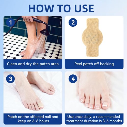 Fungal Nail Patches, Toenail Treatment Extra Strength, 8-Hour Overnight Nail Fast Acting Repair Effortless Hydrogel Nail Care and Repair for Damaged Nails Overnight Renewal 21 Patches