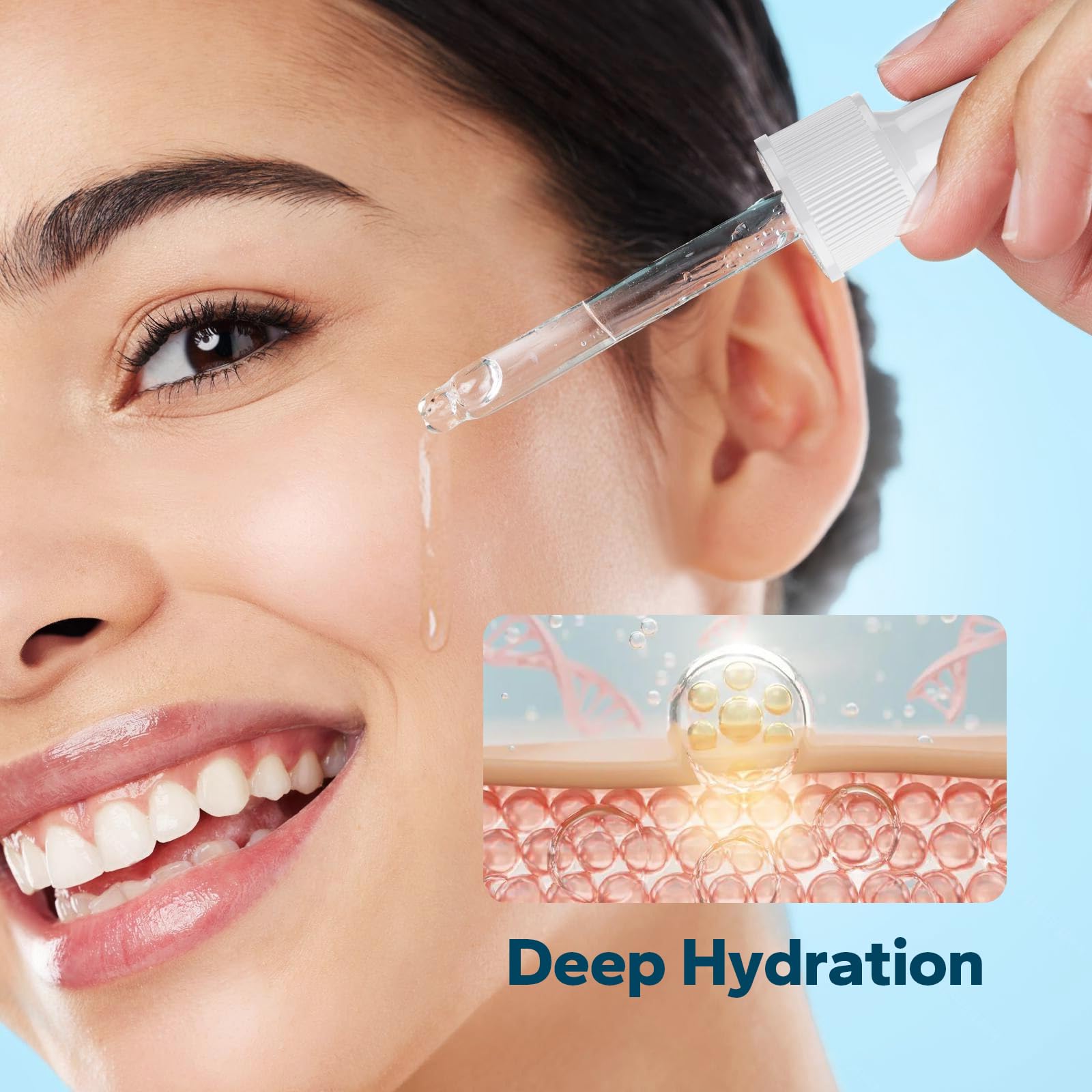 Vorelo Hyaluronic Acid 2% + B5 and Ceramides (2.03 fl.oz), Hyaluronic Acid Serum for Daily Hydration, Lightweight Formula Absorbs Quickly to Leave Skin Feeling Plumper and Smoother, Non-Sticky Finish