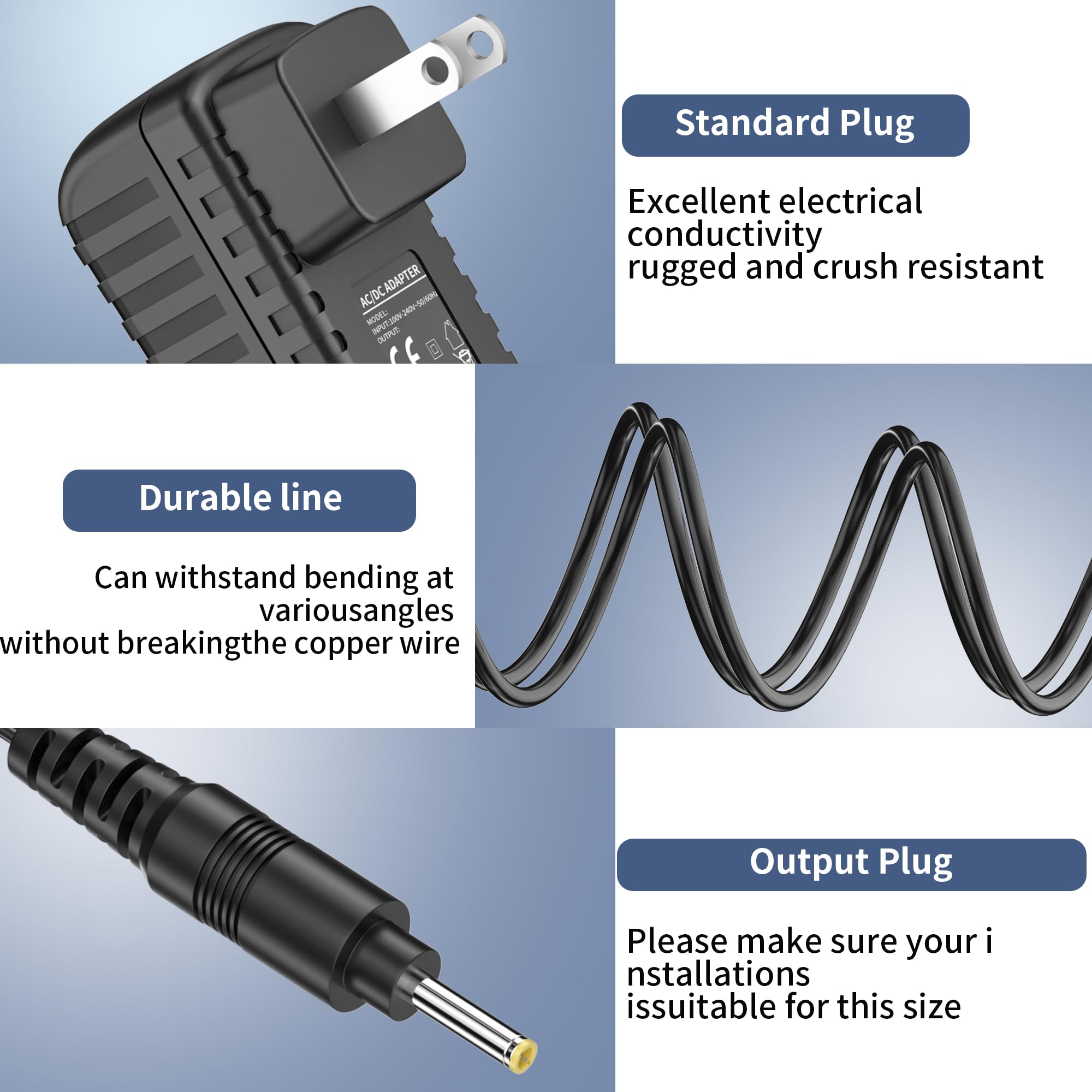 TEVSINPO 1.6V Power Cord for Philips Norelco G370 G250 G270 G290 G380 D350 G390, G470, G480 Grooming System Charger Replacement Charger for Philips Beard Hair Trimmer QC5015 QG3080 QG3150 QG3020