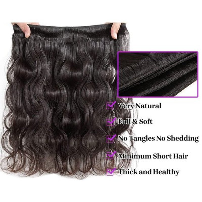 12A Body Wave Human Hair 4 Bundles 14 16 18 20 Inch 100% Remy Virgin Hair Weaves Bundles Human Hair Body Wave Hair Extensions Natural Black