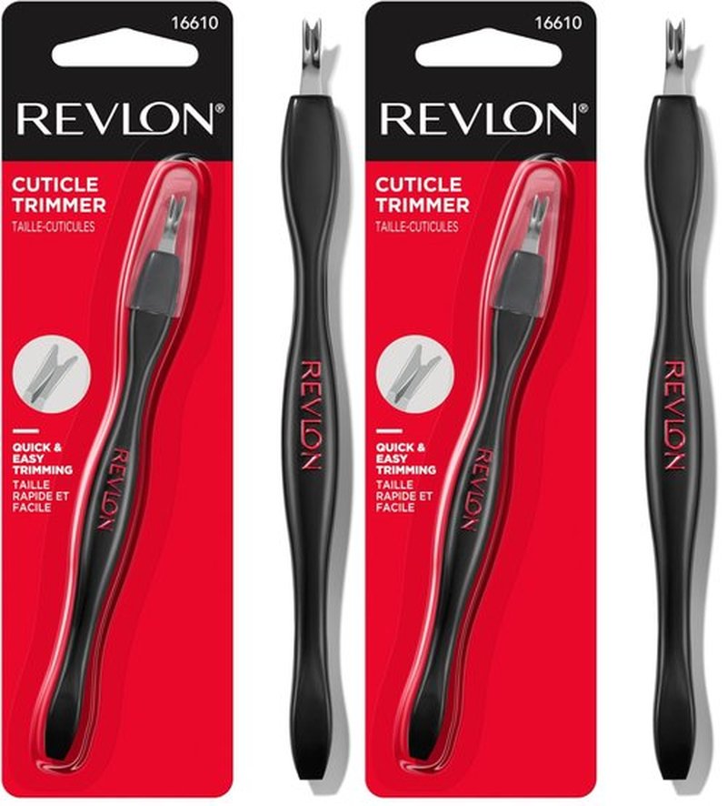 Revlon Cuticle Trimmer With Cap, High Precision V-Tip and Comfortable Grip for Gentle and Easy Trimming, 1 Count (Pack of 2)