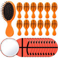 Meanplan 24 Pcs Basketball Party Supplies for Girls Team Gifts Basketball Party Favors 12 Air Cushion Hair Brush and 12 2.7" Compact Mirror