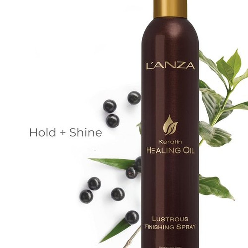 L'ANZA Keratin Healing Oil Finishing Spray - Strong Hold, Humidity Resistant, Color Safe | 10.6 Fl Oz