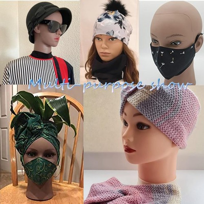 HAIRWAY Mannequin Head Female Mannequin Head Stand Cosmetology Mannequin Head for Wigs Manikin Doll Mannequin Head for Wigs Making and Display with Free T-pins (Brown, 21.5inch)