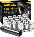 MIKKUPPA 23pcs Chrome Closed End Lug Nuts - Spline Replacement for Jeep Wrangler, Liberty & Grand Cherokee