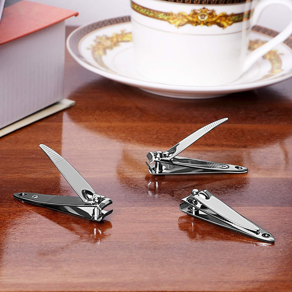 Mudder 28 Pcs Fingernail Nail Clippers Bulk Stainless Steel Toenail Clippers Thick Portable Travel Manicure Kit for Men and Women(Simple Style)