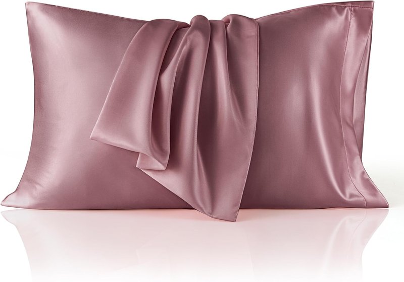 Bedsure Satin Pillowcase Set of 2 | King Size Nostalgia Rose - Silky Soft for Hair & Skin, 20x36 Inches