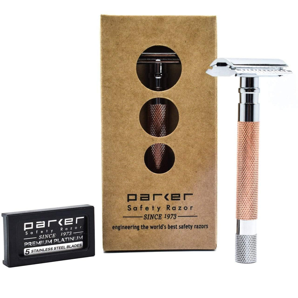Parker 56R Rose Gold Three-Piece Double Edge Safety Razor