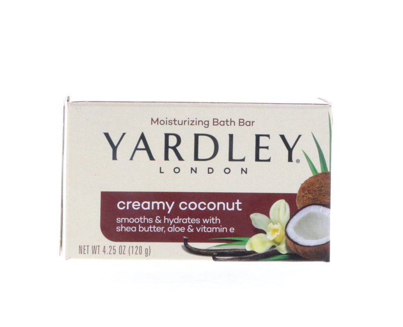 Yardley Creamy Coconut Bath Bar, 4.25 oz Pack of 8