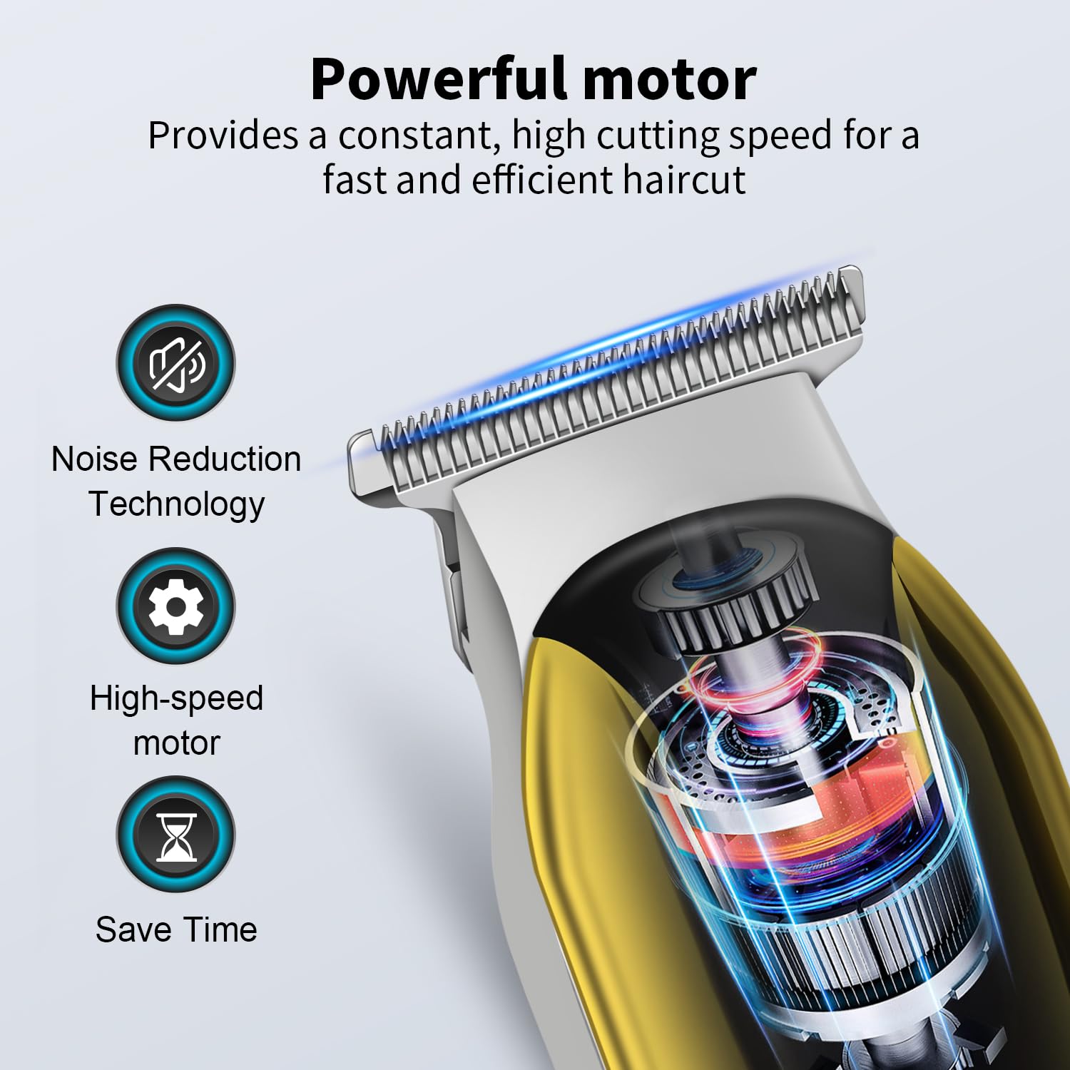 HIENA PRO Professional Hair Trimmer for Men,Cordless Hair Clippers, Electric T-Blade Beard Trimmer, USB Rechargeable Wireless Haircut Clippers, Gifts for Men