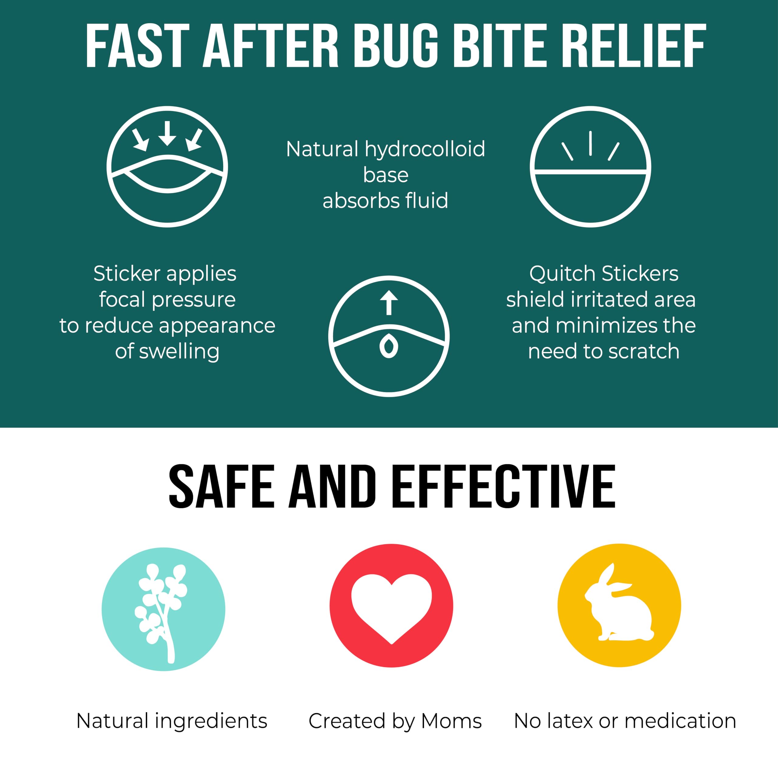 quitch Bug Bite Itch Relief Patch Kids, Bug Bite Patch, Summer Travel Essentials for Kids, Mosquito Anti Itch Cream Alternative Summer Camp Essentials Itch Relief, Baby hydrocortisone Alternative