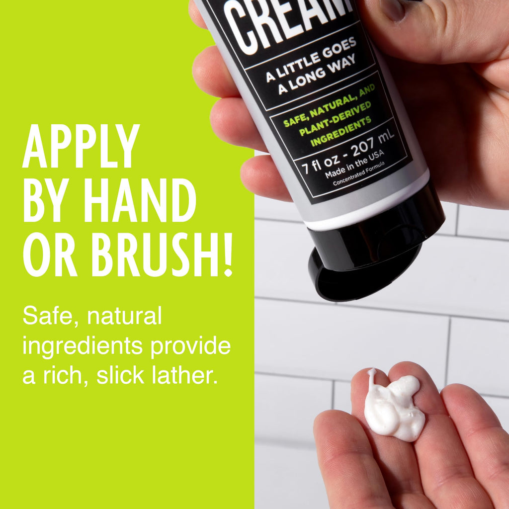 Pacific Shaving Company Natural Shaving Cream - Shea Butter + Vitamin E Shave Cream for Hydrated Sensitive Skin - Clean Formula for Smooth, Anti-Redness + Irritation-Free Shave Cream (3.4 Oz, 3 Pack)