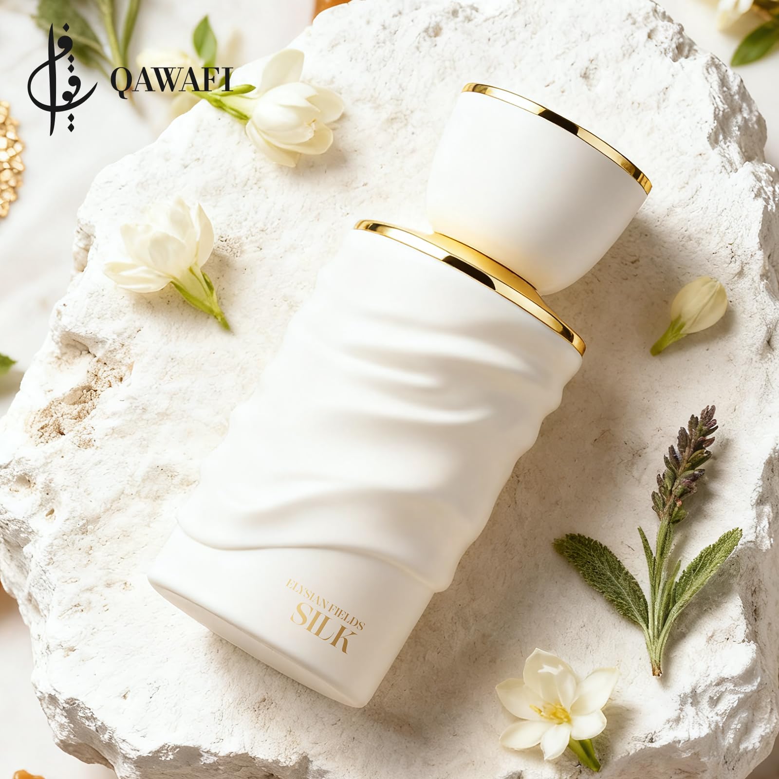 QAWAFI - Elysian Fields-Silk, Floral, Fruity, Gourmand, Vanilla Eau de Parfum Long-Lasting Fragrance for Women, 3.40 Ounce / 100 ml