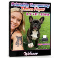 Welacer Printable Temporary Tattoo Paper for Inkjet Printer – 8.5"x11", 8 Sheets – Custom Tattoo Transfer Paper for Easter, Kids, Adults, Halloween, Christmas, Party, Festival