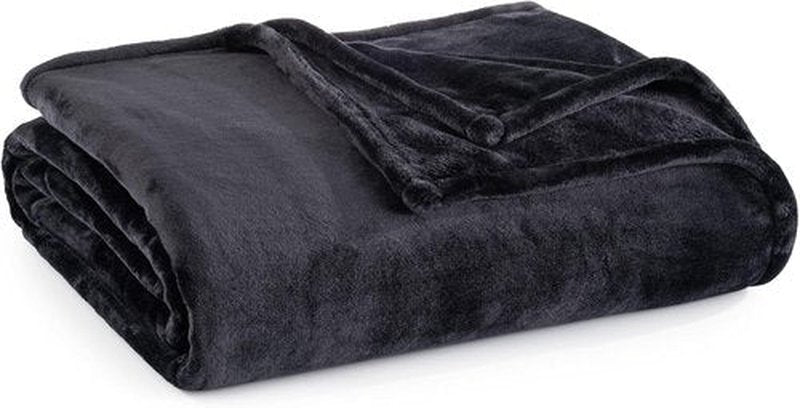 Micorfiber Fleece Blanket - Heavyweight Plush Warmth for Couch & Bed | 70in x 90in, Black