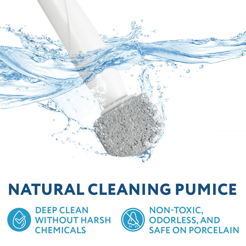 Impresa 6-Pack Pumice Stone Toilet Bowl Cleaner Refill Heads - Compatible with Clorox Toilet Wand Refills - Reusable Natural Stone Scrub Heads for Tough Stains