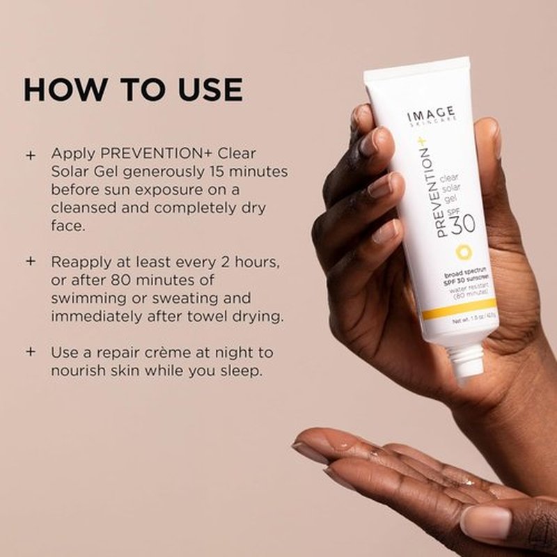 IMAGE Skincare Clear Solar Gel SPF 30 Sunscreen - Broad Spectrum, Weightless Finish, Travel Size 1.5 oz