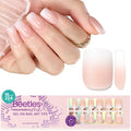 Beetles Ombre Short Square Press on Nails, 224Pcs Peach Square Ombre Press On Nails, 16 Sizes Reusable Fake Nails No Need to File Easy False Nail Tips for Nail Extension DIY Nails Gift for Women
