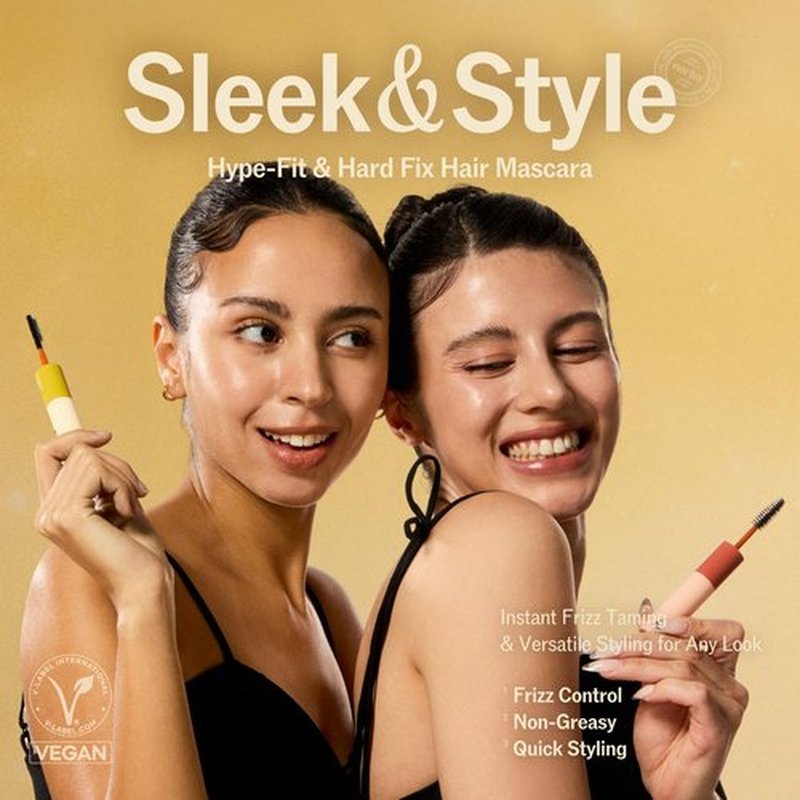 **Hard Fix Hair Mascara - Strong Hold Taming Wand for Precision Styling | Non-Greasy All-Day Fix**
