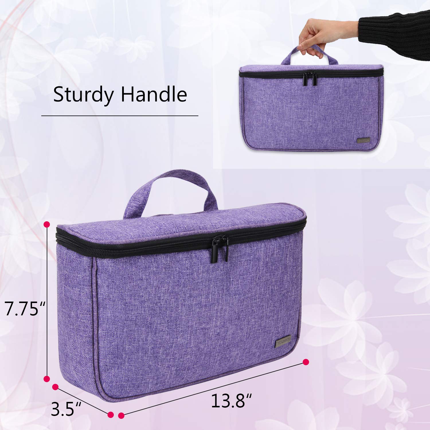 Teamoy Travel Storage Bag Compatible with Dyson Airwrap Styler, Portable Travel Organizer for Airwrap Styler and Accessories, Top-Opened, Purple