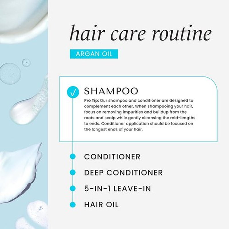 HASK Argan Oil Shampoo & Conditioner Set - Color Safe, Sulfate-Free, Paraben-Free | 12oz Each