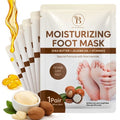 Hydrating Foot Mask for Dry Cracked Feet, Restoring & Hydrating Socks with Shea Butter, Jojoba Oil & Vitamin E, Feet Mask for Women & Men Foot Care (6 Pairs)