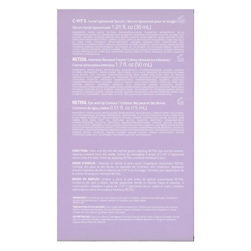 Sesderma Intense Renewal Gift Set - C-VIT 5 Vitamins Serum 1.0 fl Oz & RETISIL Pro-Aging Cream 1.7 fl Oz | Brighten & Nourish Skin for All Skin Types
