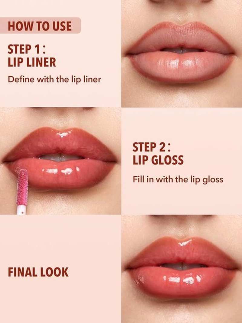 SheGlam 2-In-1 Lip Rules Liner & Gloss Pen - Long-Lasting Plumping Lip Combo Makeup Set | By The Book