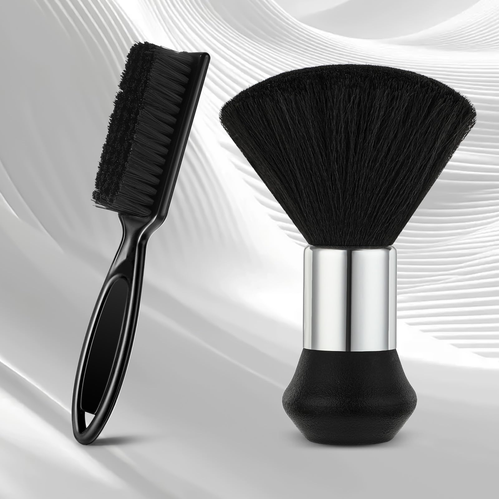 2 PCS Professional Barber Brush Set, Barber Neck Duster Hair Dusters Soft Neck Duster Brush, Barbers Accessories Cleaning Supplies for Hair Cutting & Styling, Hairs Stylist Tools and Salon Supplies