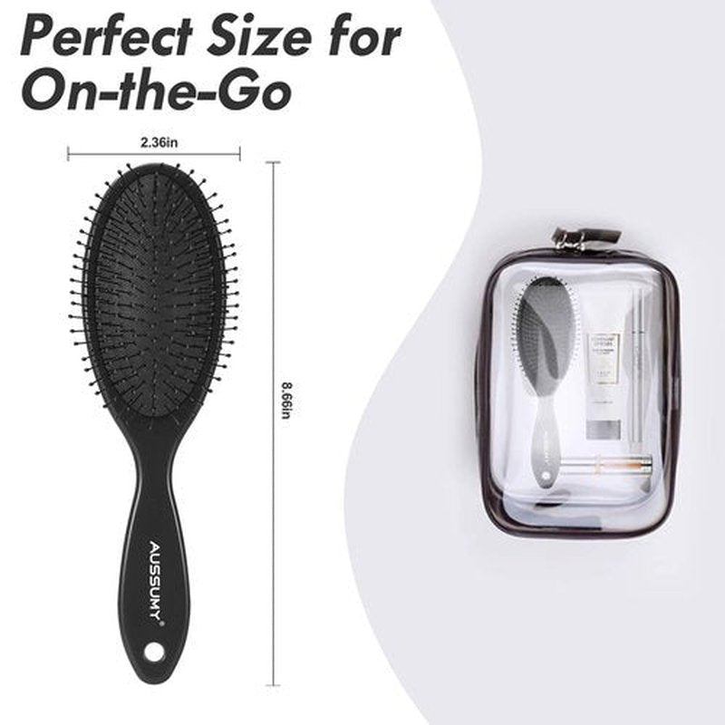 Aussumy 4 Pack Detangling Hair Brush - Air Cushion Detangler Hairbrush with Ultra Soft Bristles for Effortless Tangle Removal For Wet Dry Damaged Curly Fragile Hair for Women Men Boys Girls Adult Kids