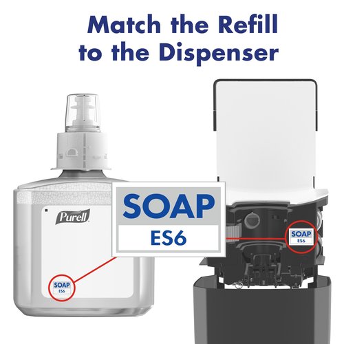 PURELL Brand CLEAN RELEASE Technology (CRT) HEALTHY SOAP Naturally Clean Foam, Fragrance Free, 1200 mL Refill for PURELL ES6 Automatic Soap Dispenser (Pack of 2) - 6470-02-Manufactured by GOJO, Inc.