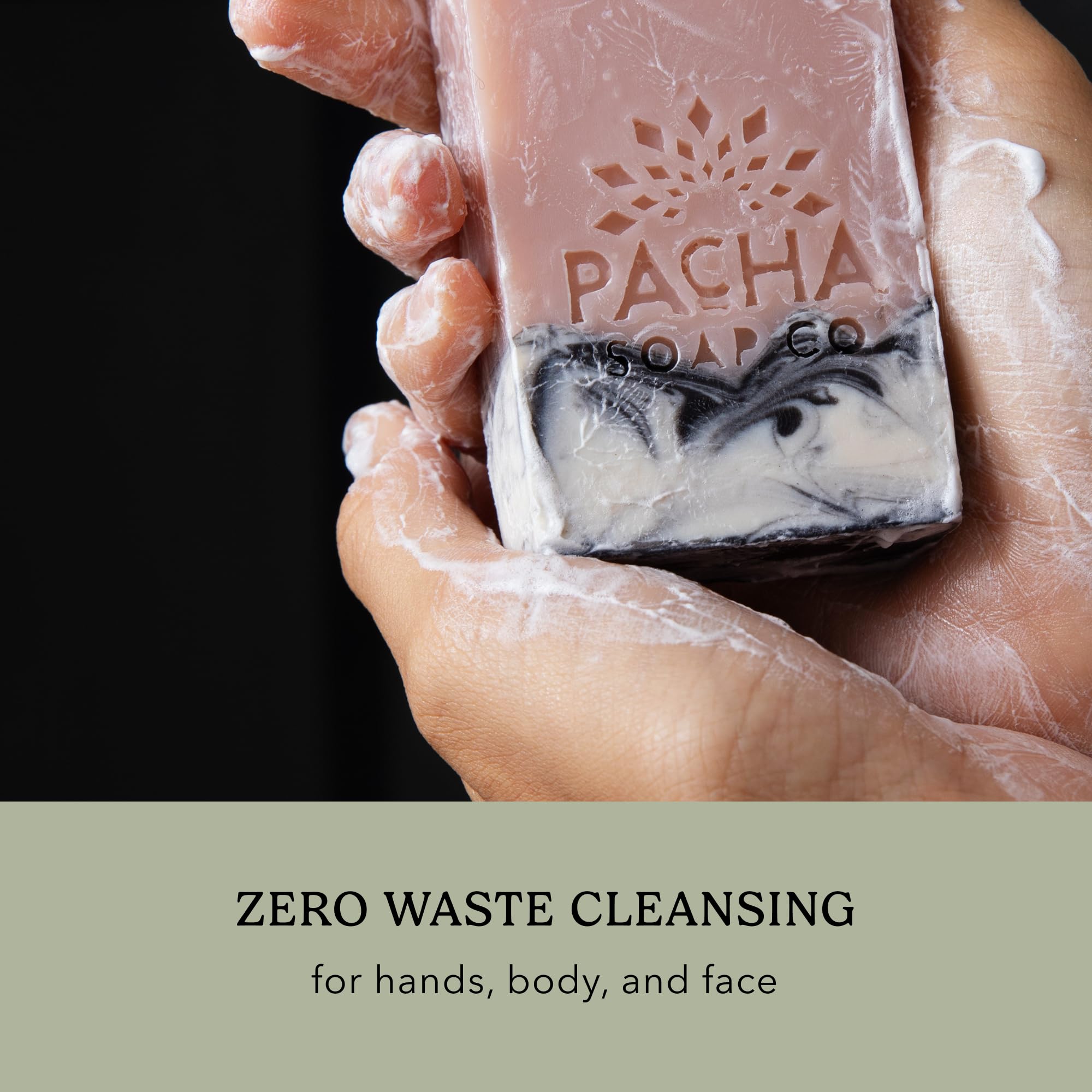 Pacha Soap Co. Caramel & Sea Salt Bar Soap - Roasted Pecans, Coffee & Brown Sugar Scent, Artisan Bar Soap for Hands, Face, and Body, Moisturizing, Handcrafted in the USA, 3-Pack (4 oz ea, 12 oz Total)