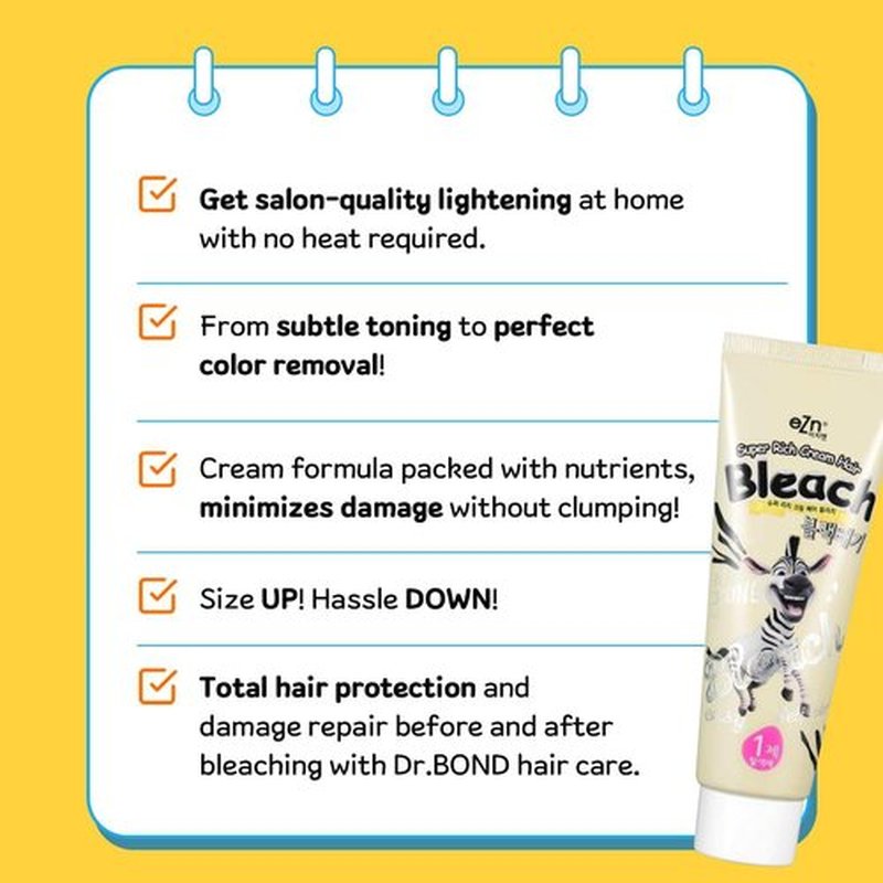 Regine Switzerland Super Rich Cream Hair Bleach - Permanent Color with Marula Seed Oil, 4.8oz