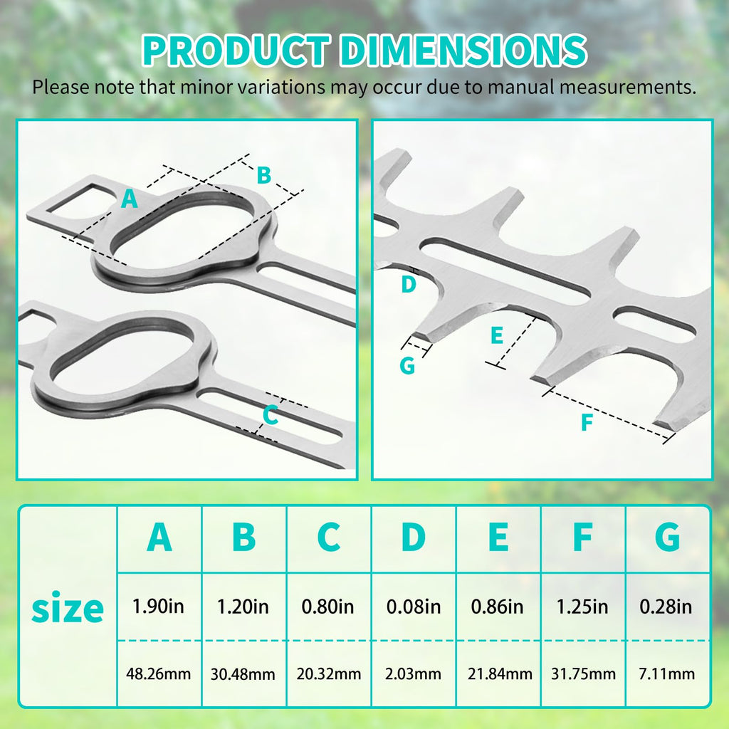 24" Hedge Trimmer Blade Set, Compatible with Sti hl HL94 HL94K, Replaces 4243 710 6004, 1 Pair of 2 Blades