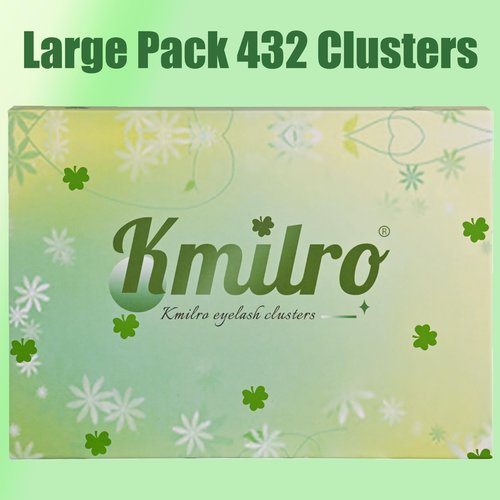 Lashes Clusters 180D+240D Thick Lash Clusters 14-24mm Long Cluster Eyelash Extensions 432Pcs Eyelash Clusters Waterproof Volume Individual Cluster Lashes Soft Wispy Mink False Eyelashes
