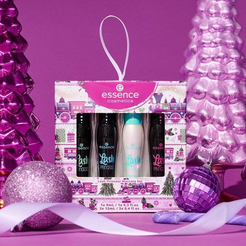 Essence Lash Princess Mascara Holiday Gift Set - 4 Vegan & Cruelty-Free Mascaras | Waterproof, Curl & Volume | Perfect Stocking Stuffer for Beauty Lovers
