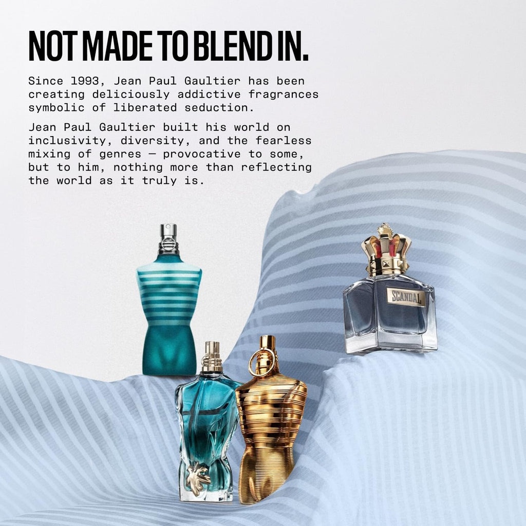 Jean Paul Gaultier Le Male Eau de Toilette - Long Lasting Amber Aromatic Cologne for Men with Fresh Mint, Lavender & Sensual Vanilla - Luxury Men's Cologne Spray, 6.8 oz