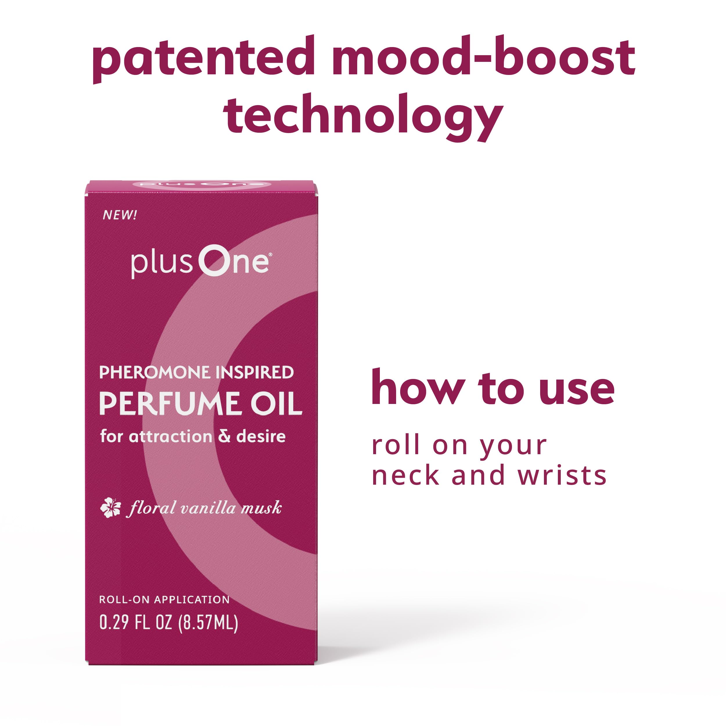 plusOne Pheromone Inspired Perfume Oil – Floral Vanilla Musk, 0.34 fl oz