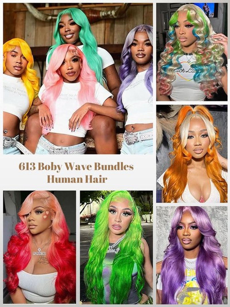PT.Venus 613 Blonde Bundles Human Hair 14 16 18 Inch Blonde Body Wave Bundles 3 Bundles Human Hair Extensions 100% Unprocessed 12A Grade Brazilian Virgin Human Hair for Women