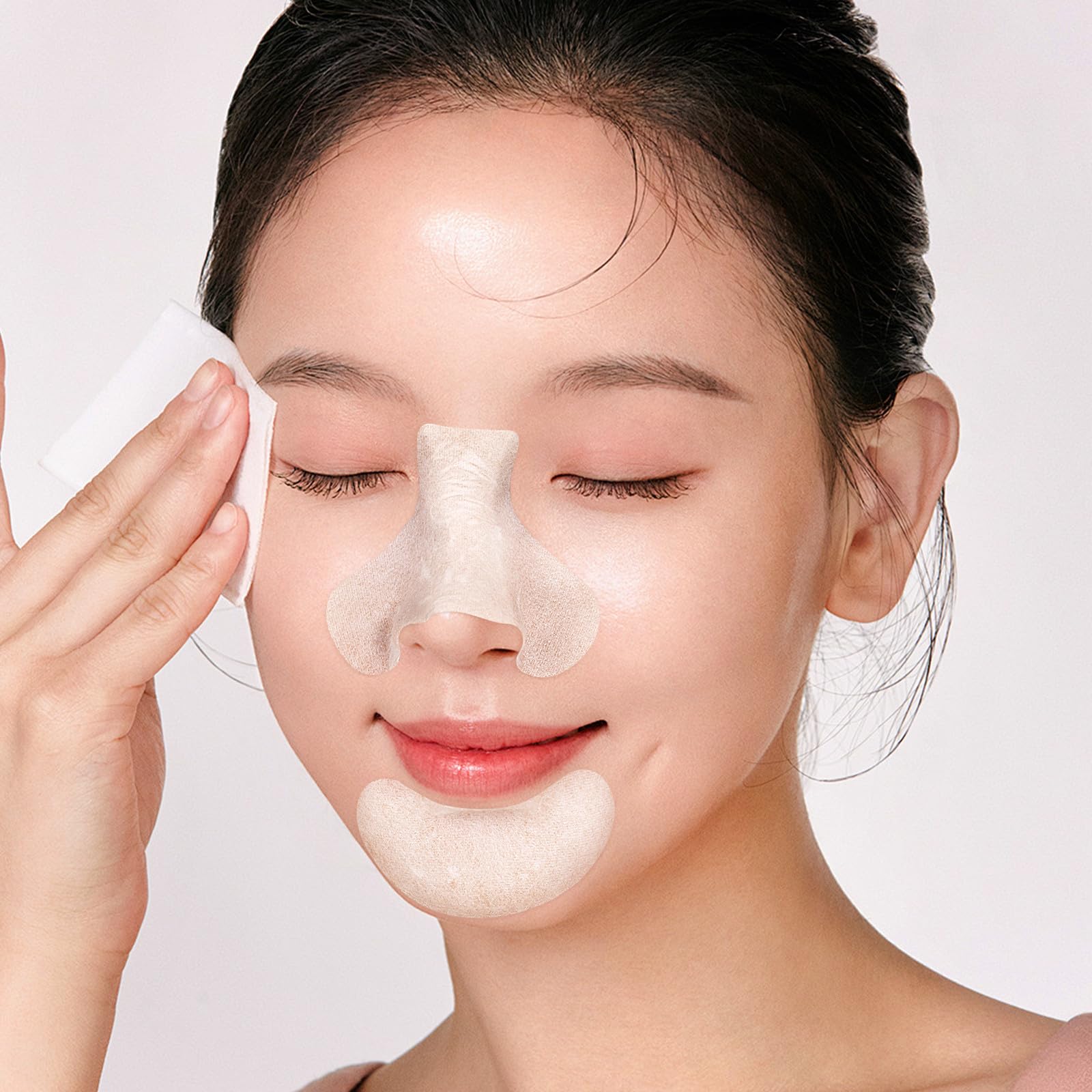 DOITOOL 200Pcs Nose Patches for Blackheads Chin Cleansing Patches T Zone Skin Care Nose Pore Sticker Paper for Pores, Strips Cotton Pads Pure Cotton