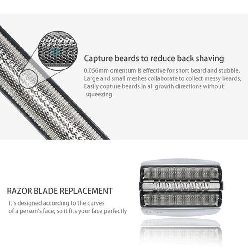 Braun 70S Electric Shaver Head Replacement - Compatible Foil Heads for Series 7 Shavers | 2 Pack