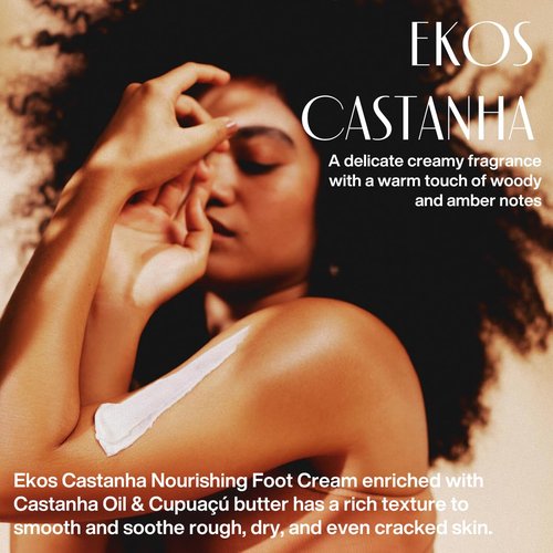 Natura Brazil Nut Nourishing Foot Cream - Deeply Moisturizes & Soothes Dry Skin - Vegan & Cruelty-Free - 2.6 oz (75g)