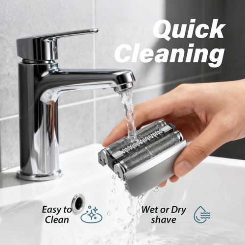 Braun 70S Series 7 Foil & Cutters Shaver Replacement Head - Compatible with 720cc, 730cc, 735s, 750cc, 760cc, 790cc