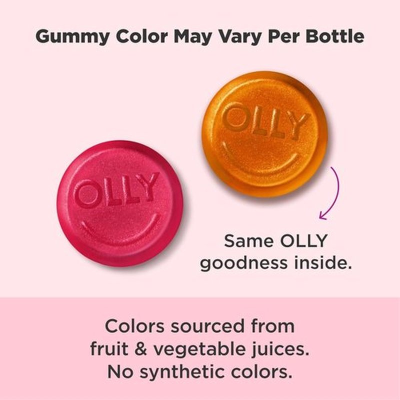 OLLY Undeniable Beauty Gummies - Biotin & Vitamin C for Hair, Skin, Nails | Grapefruit Flavor, 60 Count