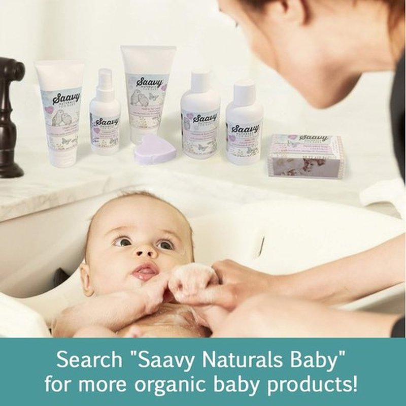 Saavy Naturals Baby Diaper Cream - Organic Rash Ointment with Zinc Oxide, Arnica & Aloe | 2.5oz Unscented, 2 Pack
