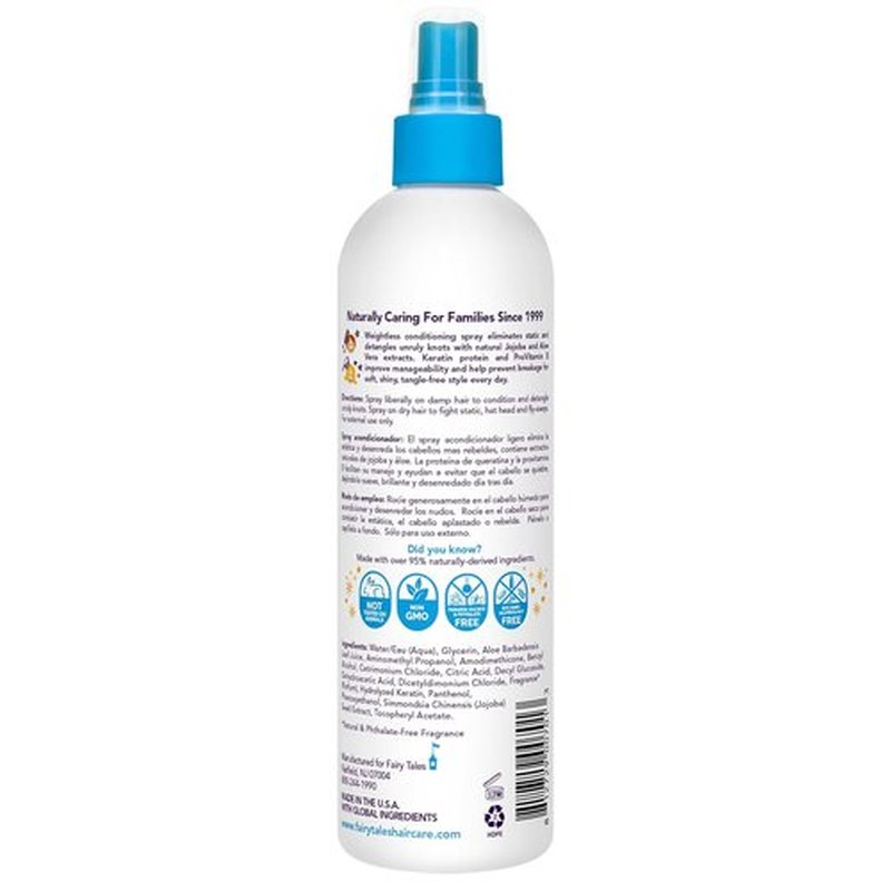 Fairy Tales Tangle Tamer Detangling Spray - Static Free Formula for Kids - 12 oz, Paraben & Sulfate Free