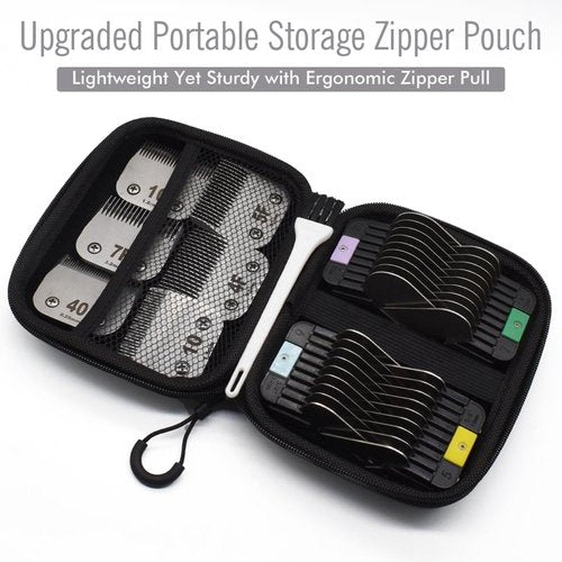 8 Pieces Professional A5 Style Animal Clipper Stainless Steel Color-Coded Snap-on Attachment Guard Guide Combs Set, 1/8"-1" Compatible with Wahl KM Series Oster A5 Andis Detachable Blade Pet Groomers