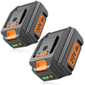 PENGJBATTER 2 Packs 20V 6.0Ah Lithium Battery Compatible for Worx 20V Power Share Battery WA3575 WA3525 WA3520 WA3742 WG155s WG251s WG255s WG545s WG890 WG891, Compatible with Worx 20 Volt Tools
