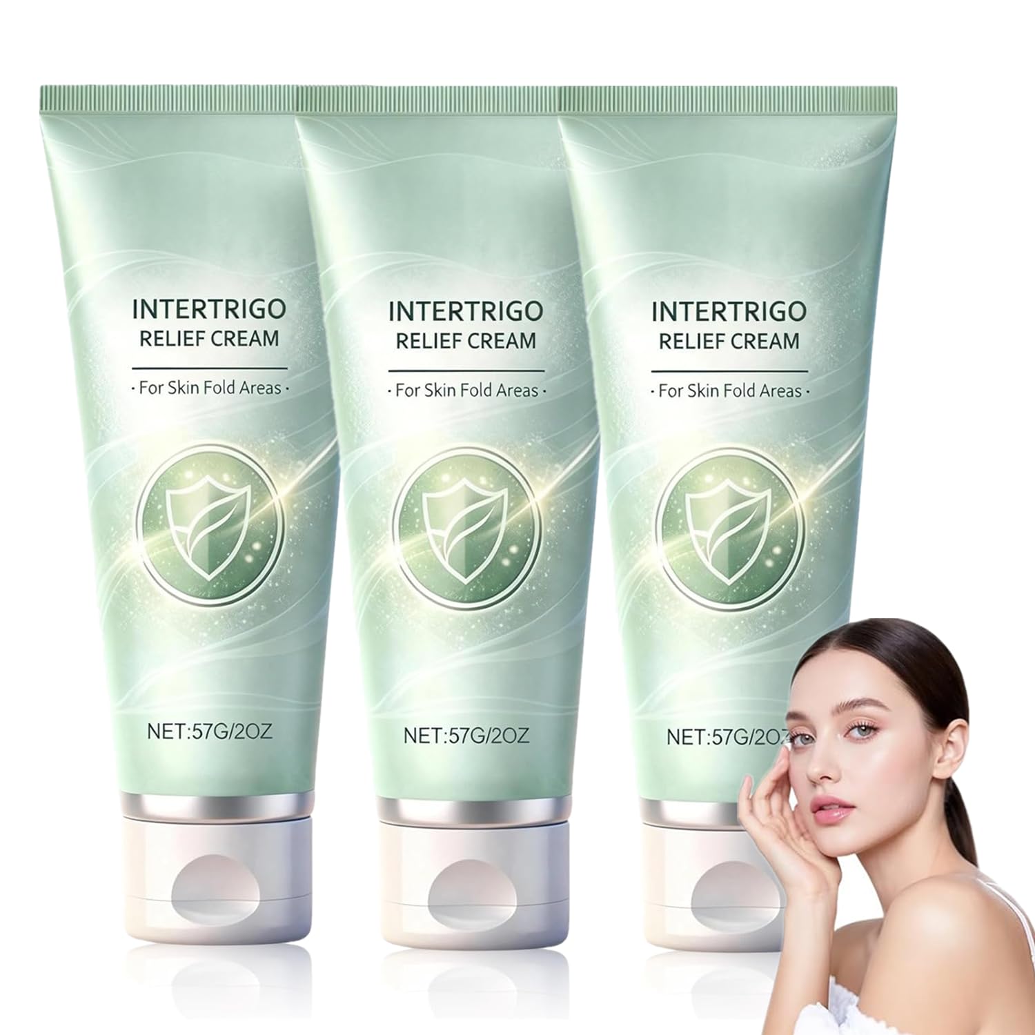 LOYOTICE 3Pcs Intertrigo Cream, Skin Fold Care & Chafing Support Cream, Helps Soothe Irritated Skin, Reduce Friction, Supports Skin Comfort, Fast-Drying Non-Greasy for Daily Use